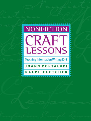 Nonfiction Craft Lessons - ebook